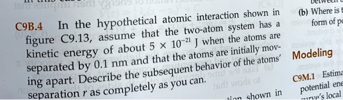 Solved Dc Interaction Shown In B Where Is C9b 4 In The Hypothetical Atomic System It Has