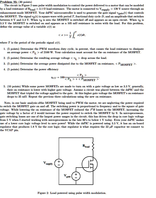 problem 25 30 points the circuit in figure 2 uses pulse width ...