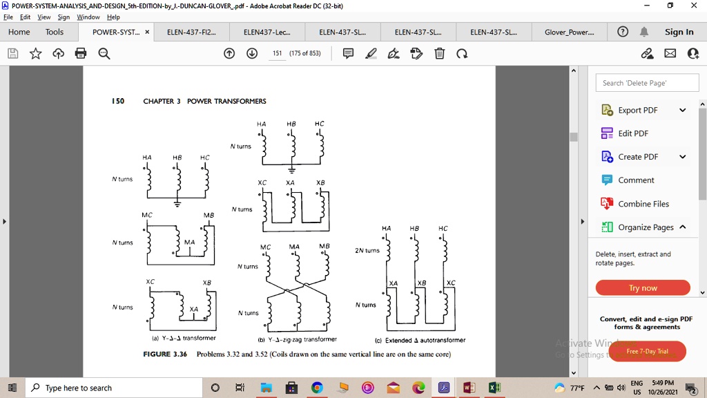 150 CHAPTER 3 POWER TRANSFORMERS N turns N turns N...