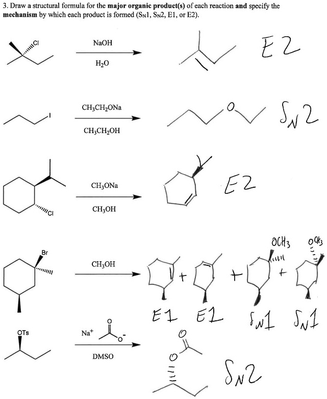 Draw structural formula for the major organic product… - SolvedLib