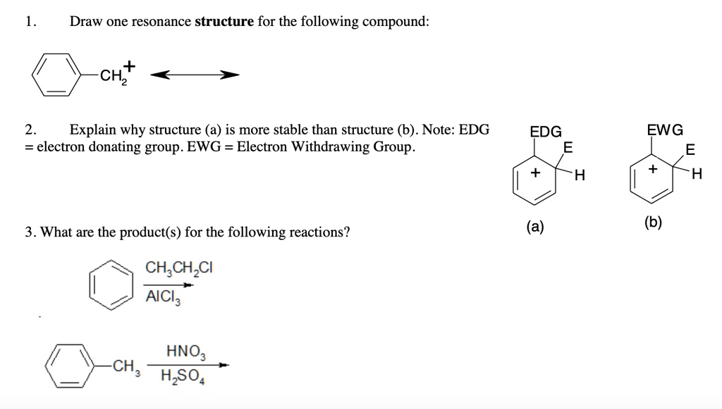 SOLVED: Draw One Resonance Structure For The Following Compound: CHz ...