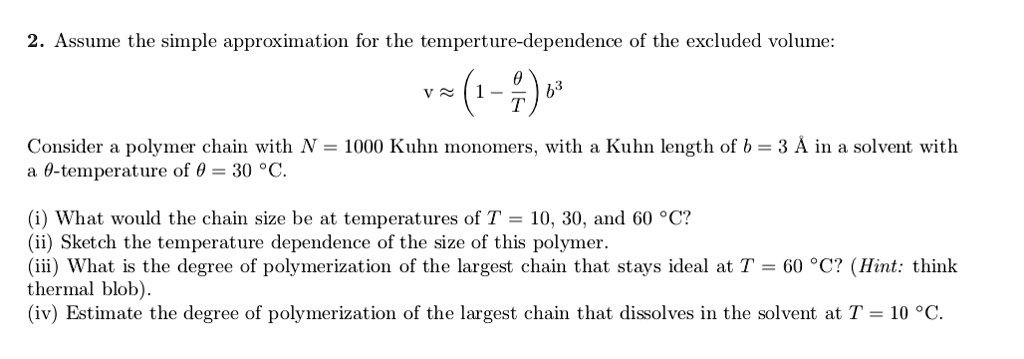 SOLVED: Assume the simple approximation for the temperature-dependence ...