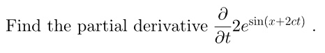 find the partial derivative 2esinr 2ct dt 26139
