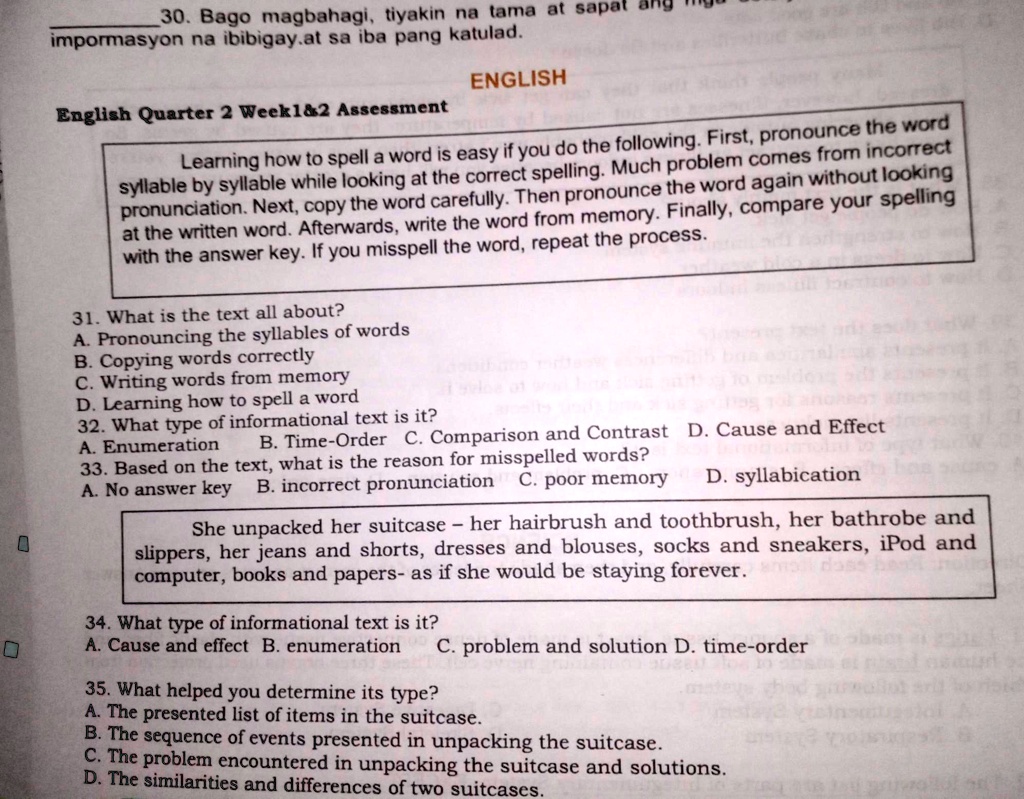 SOLVED "pasagot naman Po ☺️☺️ 30. Bago magbahagi, tiyakin na tama at
