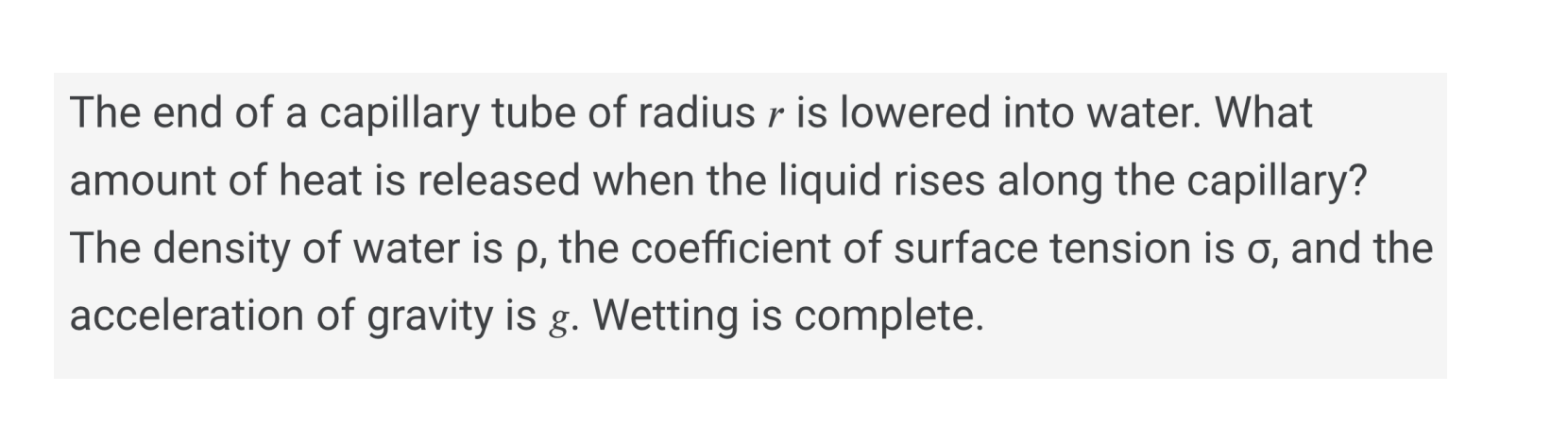 the end of a capillary tube of radius r is lowered into water what ...