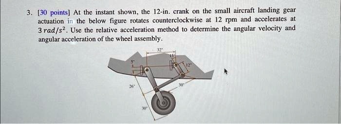 VIDEO solution: 3.[30 points] At the instant shown,the 12-in.crank on ...