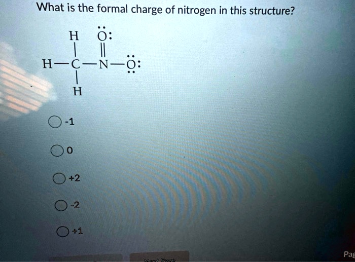 What is the formal charge of 'nitrogen in this s… SolvedLib