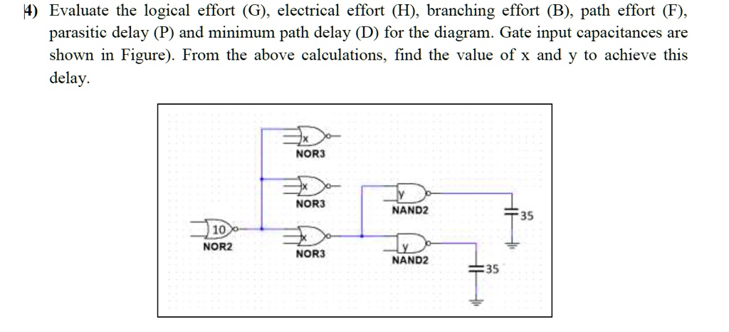 SOLVED: H) Evaluate The Logical Effort (G), Electrical Effort (H ...