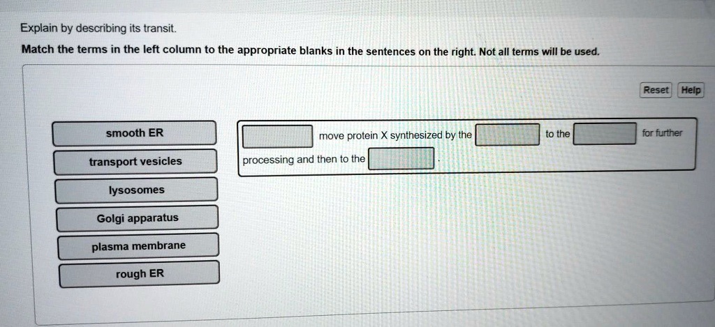 explain by describing its transit match the terms in the left column to ...