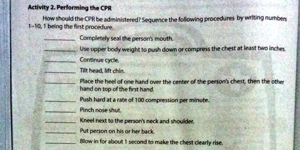 correct cpr procedures essay