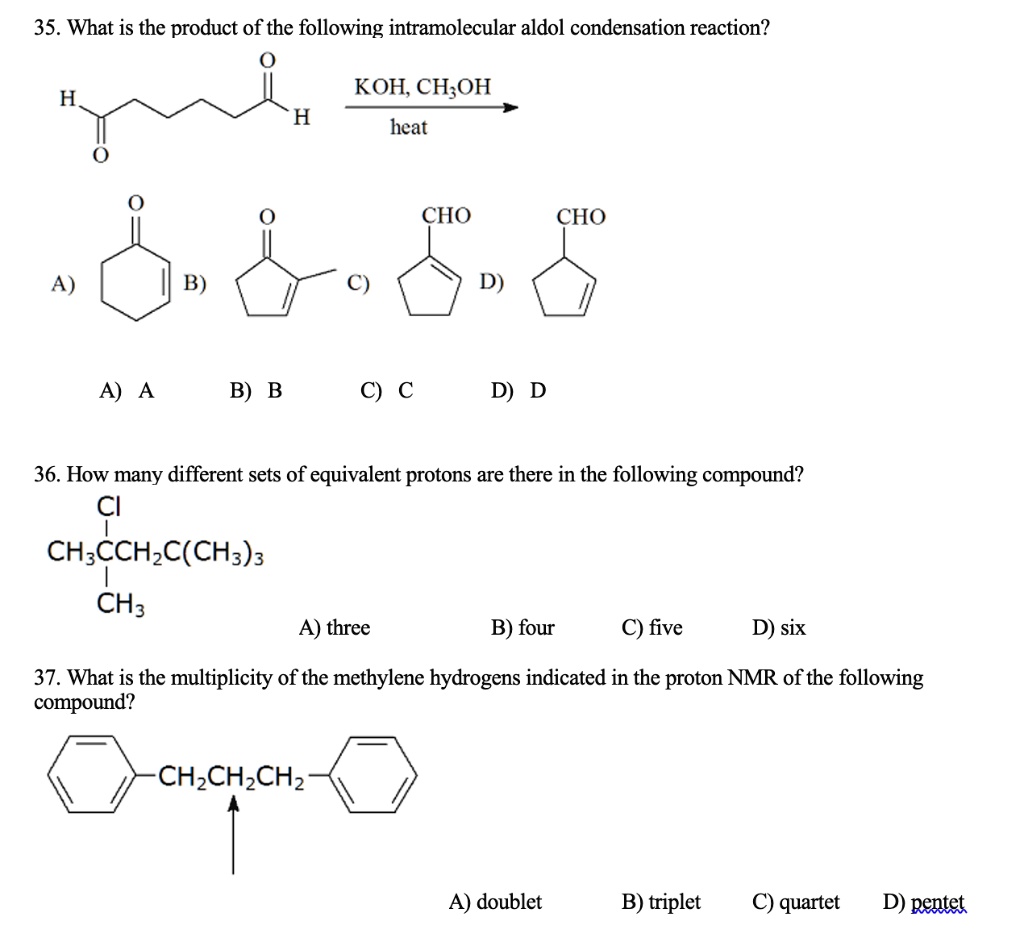 Solved: 35. What Is The Product Of The Following Intramolecular Aldol 