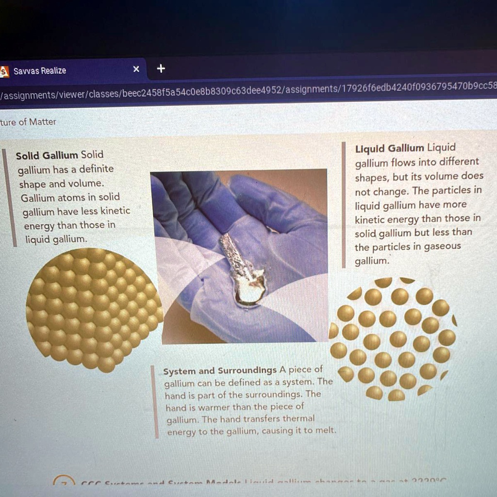 SOLVED CCC Systems and System Models Liquid gallium changes to a gas