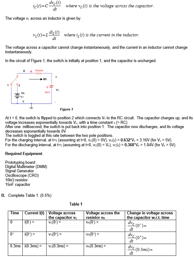 SOLVED: avc(t) = ict + ip where vc(t) is the voltage across the ...