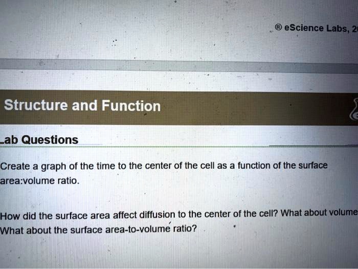 SOLVED eScience Labs Structure and Function Lab Questions Create a