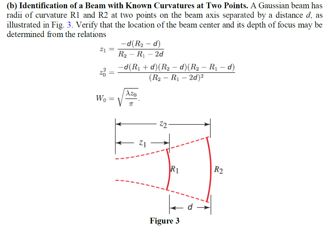 (b) Identification of a Beam with Known Curvatures at Two Points. A ...