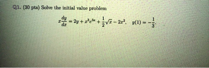 q1 30 pts solve the initial value problem d 2yr vi 2r 91 4 63286