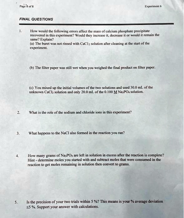 SOLVED: Texts: Please help. Thank you. Page 8 of 8 Experiment 6 FINAL ...