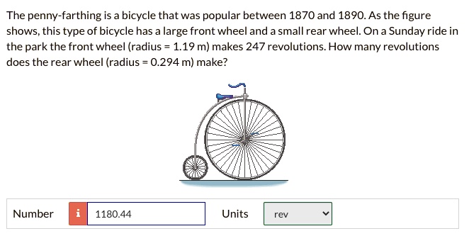 SOLVED The penny farthing is a bicycle that was popular between