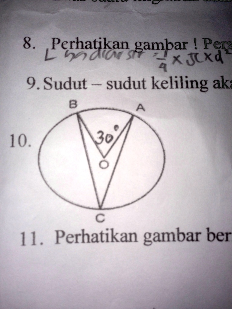 SOLVED: Perhatikan gambar titik pusat O pada gambar berikut.besar sudut ...