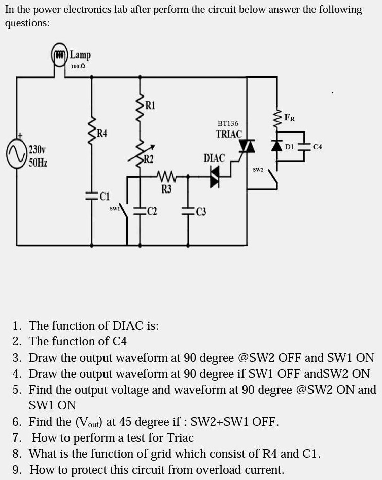 Diac Output Wave SOLVED:In the power electronics lab after perform the circuit below ...