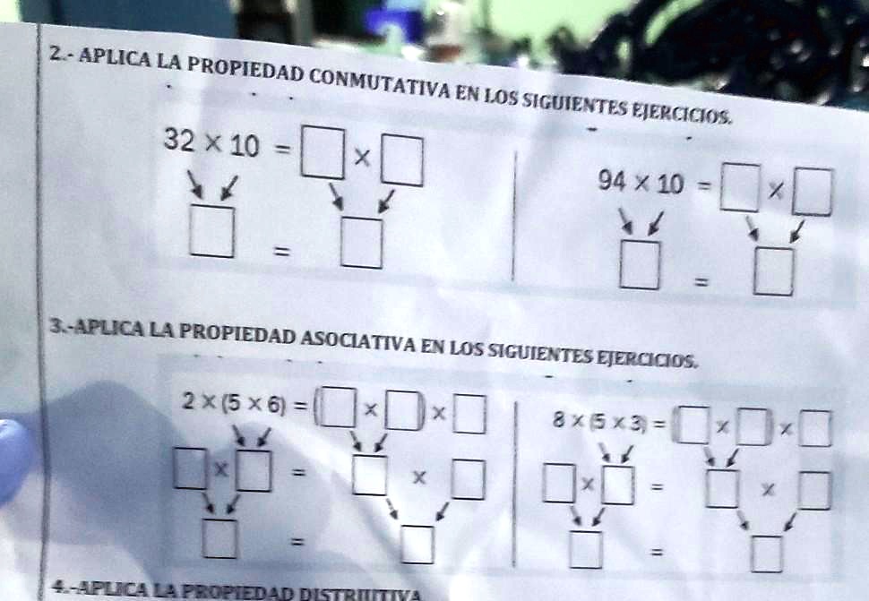 SOLVED: 2aplica La Propieda D Conmutativa En Los Siguientes Ejercicios ...