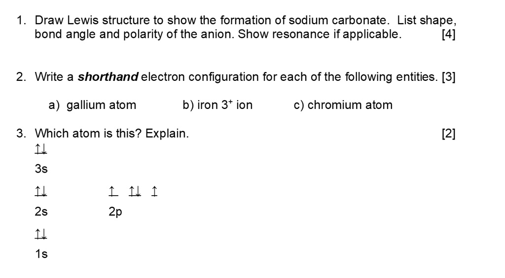 SOLVED 1 . Draw Lewis structure to show the formation of sodium