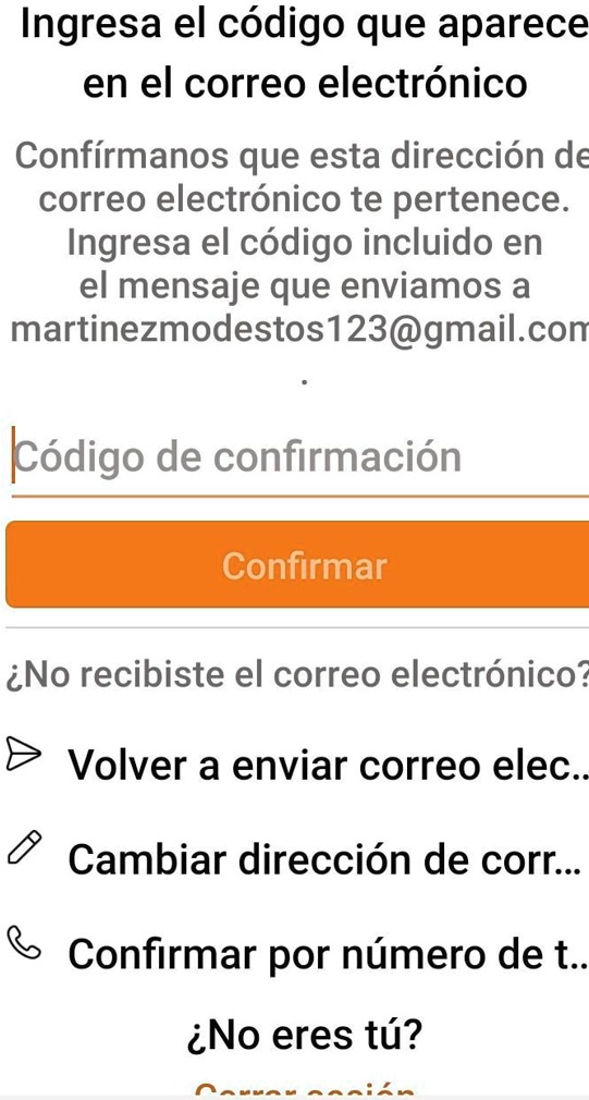 Solved Ayuda Porfavor Ayuda Ingresa El Código Que Aparece En El Correo Electrónico Confírmanos 2005