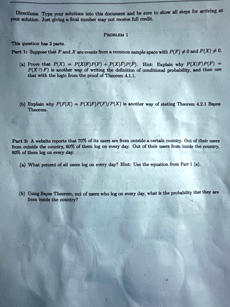 directions type your solutions into this document and be sure to show all steps for arriving at your solution just giving a final number may not receive full credit problem 1 this question h 40021