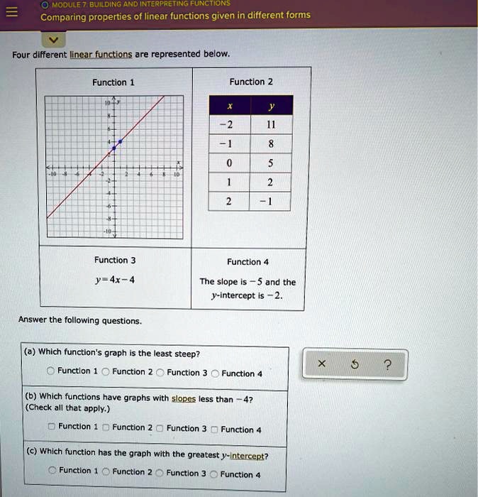 Comparing Functions Worksheet Doc