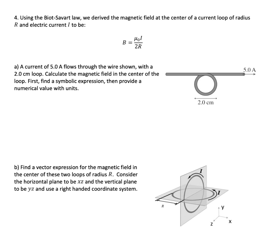 Solved Using The Biot Savart Law We Derived The Magnetic Field At The Center Of A Current Loop 