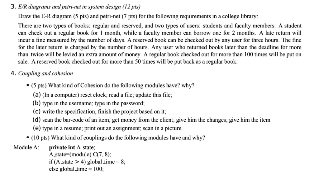 SOLVED: Kindly help me answering these questions please 3. E/R diagrams ...