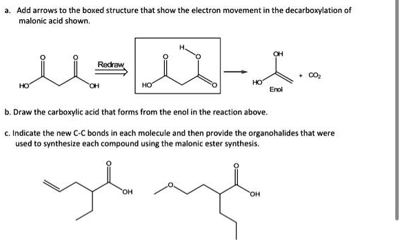 SOLVED: Add arrows to the boxed structure that show the electron ...