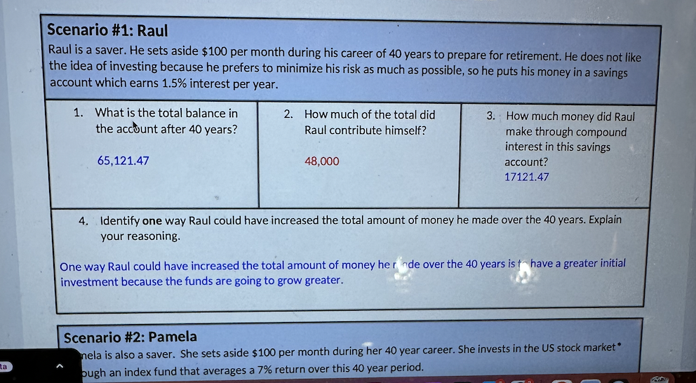 GET ANSWER Scenario 1 Raul Raul Is A Saver He Sets Aside 100 Per get-answer-scenario-1-raul-raul-is-a-saver-he-sets-aside-100-per