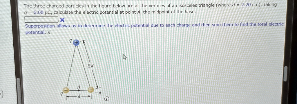 [GET ANSWER] the three charged particles in the figure below are at the ...