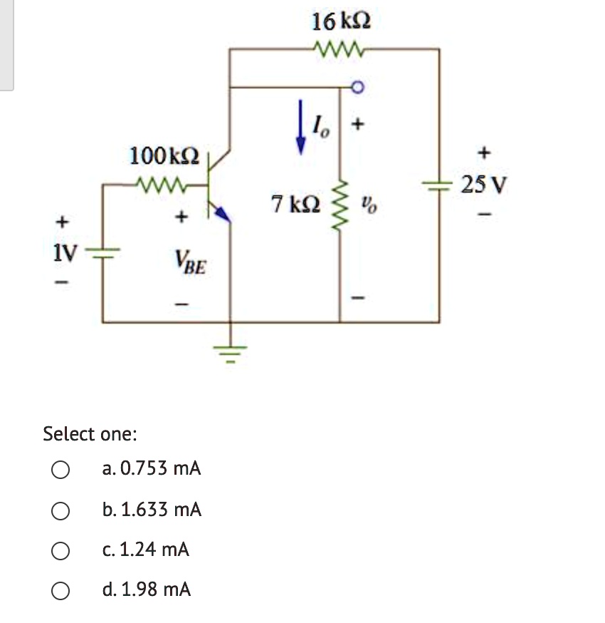 Solved The Current I0 In The Transistor Circuit In The Figure Below Assuming That The 1965