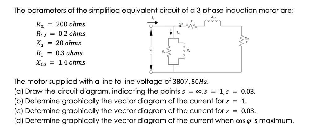 SOLVED: The parameters of the simplified equivalent circuit of a 3 ...