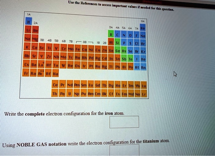 SOLVED Use the Relcrtncc acr Mmenn Write the complete electron