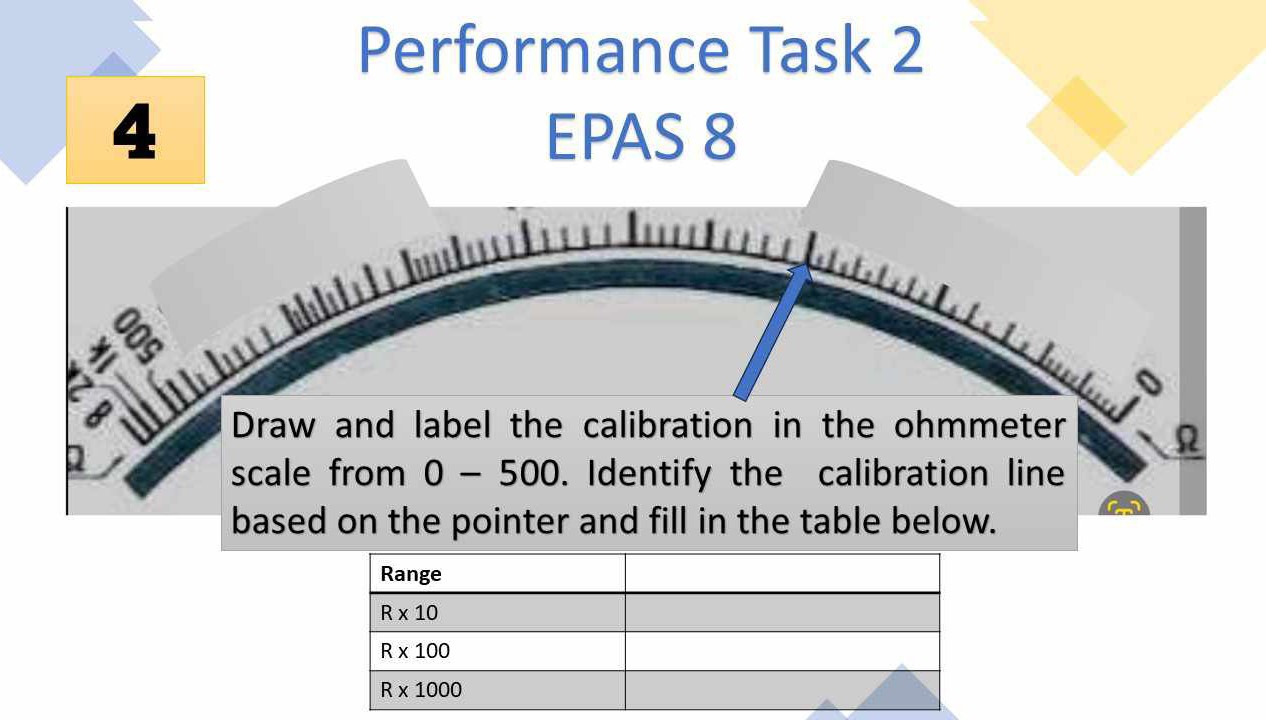 SOLVED Performance Task 2 EPAS 8 Draw and label the calibration in the