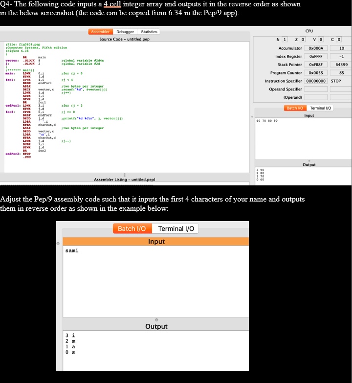 SOLVED: The reverse order as shown in the below screenshot (the code ...