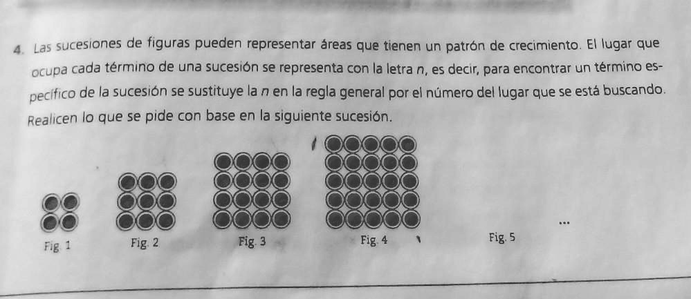 SOLVED: a) ¿Cuántas fichas tendrá la figura 5? ¿Y la figura 15