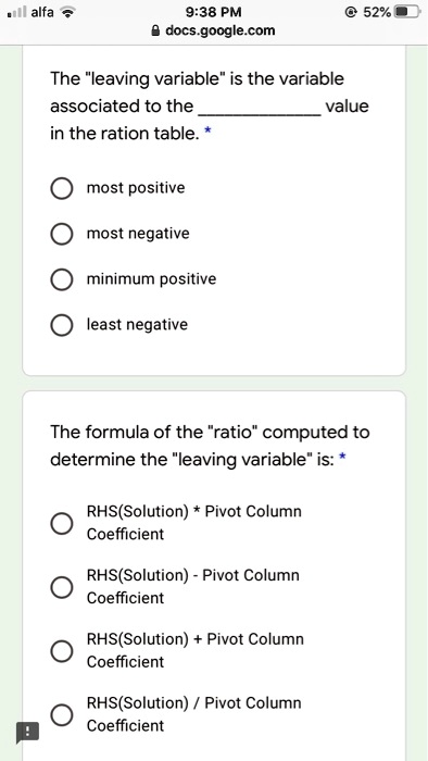 Alfa 938 pm 529 docs googlecom the leaving variable is the...
