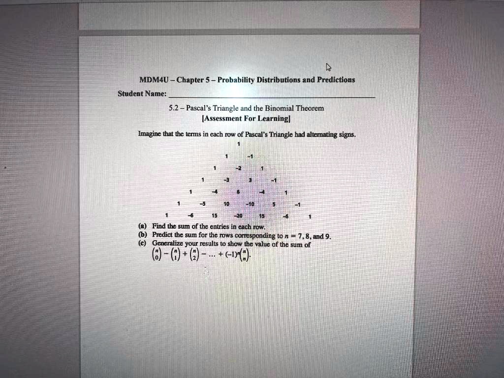 mdm4u probability assignment