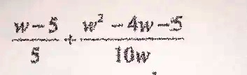 (y^2 - 5)/(5) or (y^2 - 4y - 5)/(10y)