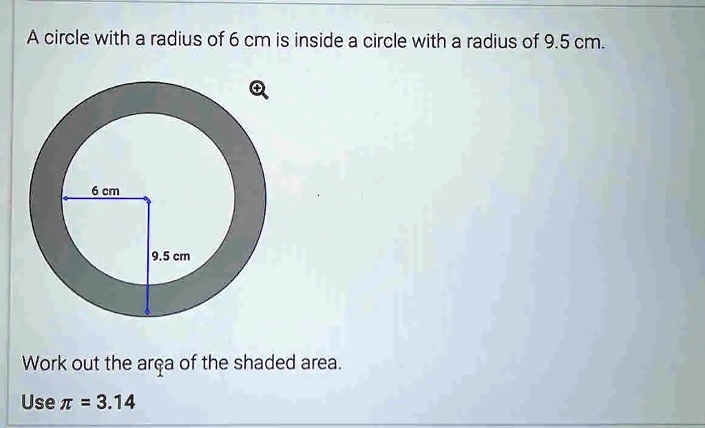 area of a circle radius 6 cm