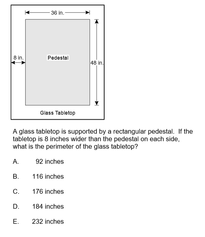 36 in 8 in Pedestal 48 in Glass Tabletop A glass tabletop is supported