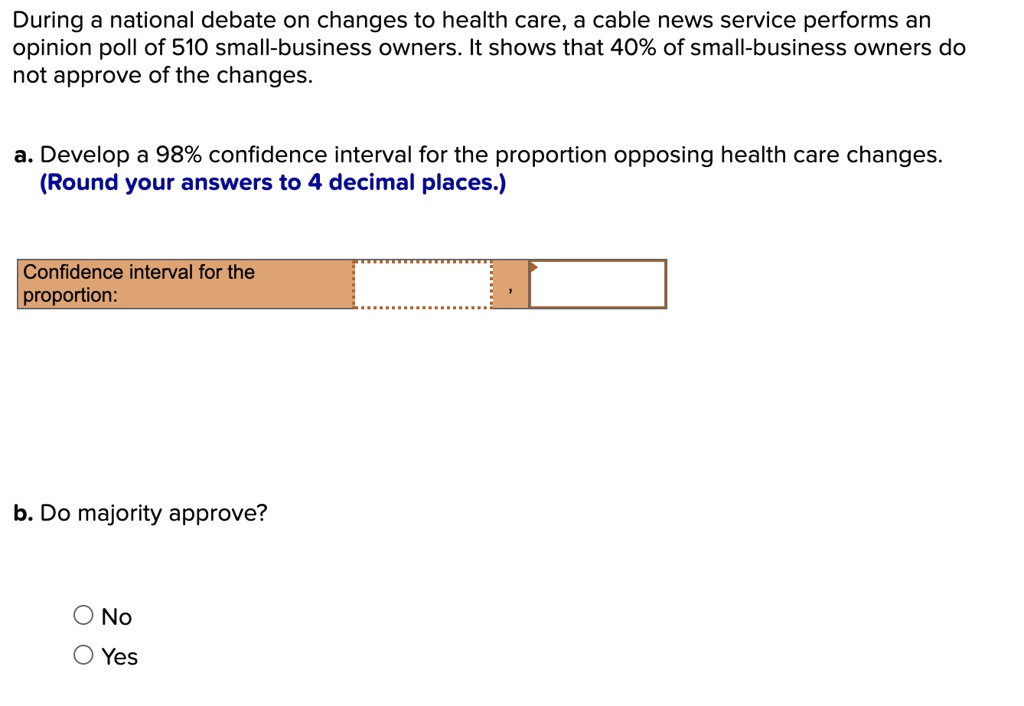 SOLVED: During A National Debate On Changes To Health Care, A Cable ...