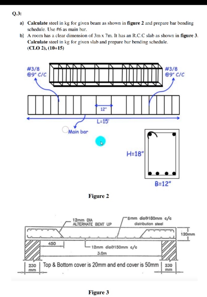 SOLVED: 'quantity surveying and cost estimation!!! a) calculate steel ...