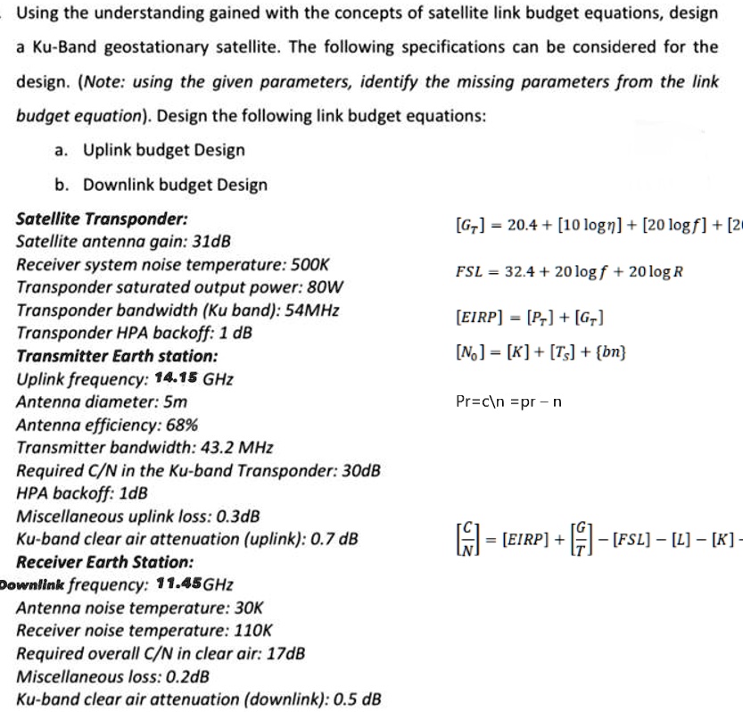 SOLVED Using the understanding gained with the concepts of satellite