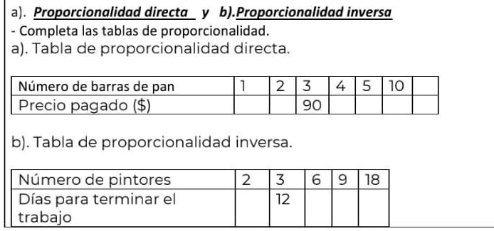 SOLVED: Me Ayudan Porfi Doy Coronita A). Proporcionalidad Directa Y B ...