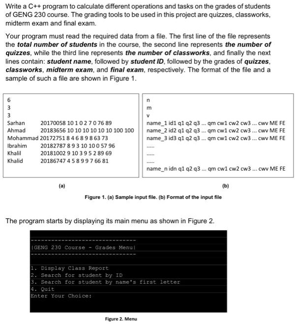 SOLVED: Write a C++ program to calculate different operations and tasks ...